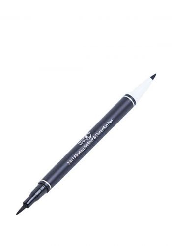 محدد للعيون مزدوج باللون الاسود من ميكاب يوني Makeup Uni 2in1 Flawless Eyeliner & Correction Pen 