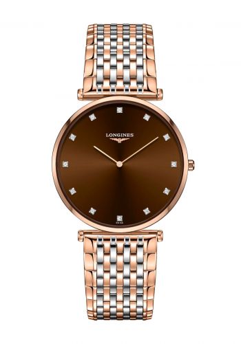 ساعة يد نسائية باللون الفضي والروز كولد من لونجين Longines (L47661677) Women's Watch 