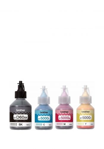 حبر  طابعة 4 الوان  Brother  4COLOR Printer Ink (BTD60BK+ BT5000Y+BT5000M+BT5000C) 