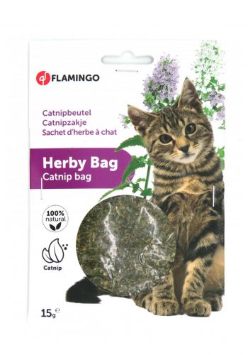 أعشاب بالنعناع مهدئة للقطط 15 غم من فلامنكو  Flamingo Catnip Refill Bag