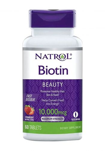 حبوب بايوتين 10000 ميكروغرام 60 حبة من ناترول Natrol Biotin 10000