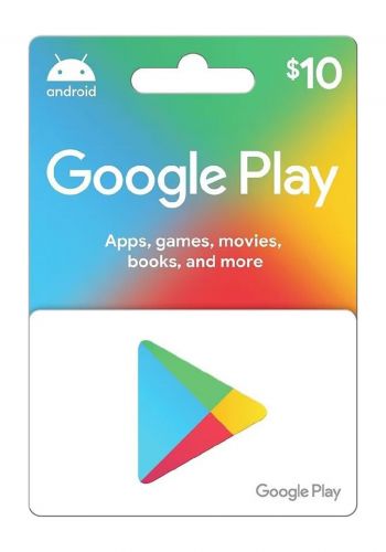 بطاقة هدايا بقيمة 10 دولار من غوغل  Google Play Gift Card 