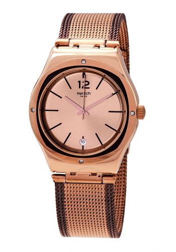 ساعة نسائية برونزية اللون من سواج Swatch YLG408M Women's Watch