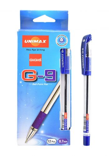 جموعة اقلام حبر جاف ازرق اللون من يوني ماكس Unimax G9 Ballpoint Pen
