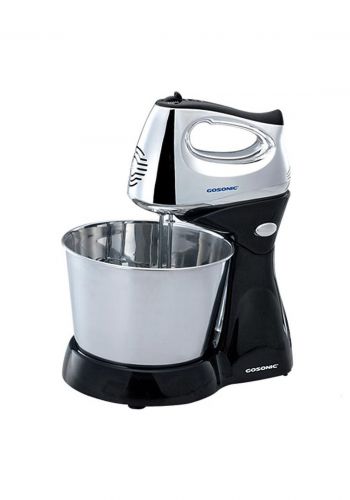 عجانة كهربائيه مع وعاء ستانلس ستيل 250 واط من جوسونك Gosonic GHM-701 Stainless Steel Stand Mixer