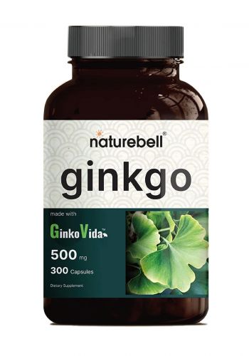 مكمل غذائي 300 كبسولة من نيتجر بيل Nature Bell Ginkgo Biloba Extract 500mg Dietary Supplement
