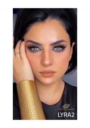 عدسات لاصقة سنوية مع محلول عدسات 120 مل رقم 002 من نورس ستار Nawras X Tiamo Lenses Solution  Lyra 002 
