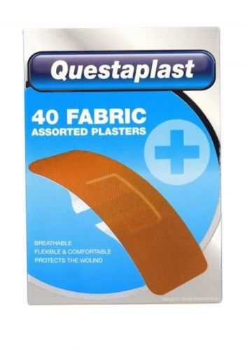 لاصقات جروح قماشية  40 قطعة من كويستابلاست Questaplast Assorted Fabric Plasters