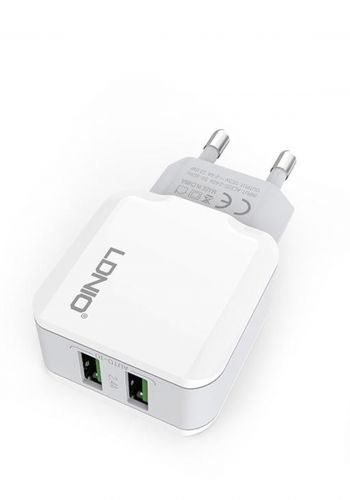 Ldnio Charger 2 outlet for charging . 2.4 amp -White شاحن