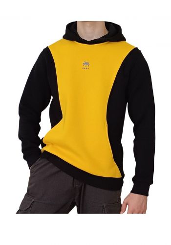 هودي لكلا الجنسين اسود واصفر اللون من كاوف Kaof Unisex Hoodie 