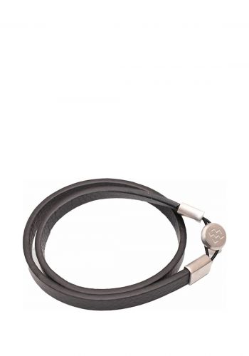 سوار جلد لفاف مناسب لكلا الجنسين من زك زاك Zig Zag Leather Bracelet