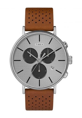 ساعة رجالية من تايمكس Timex TW2R79900 Men's Chronograph Quartz Watch with Leather Strap