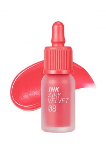 تنت شفاه 4 غم درجة 08 من بريبيرا Peripera Ink Air Velvet Pretty Orange Pink 