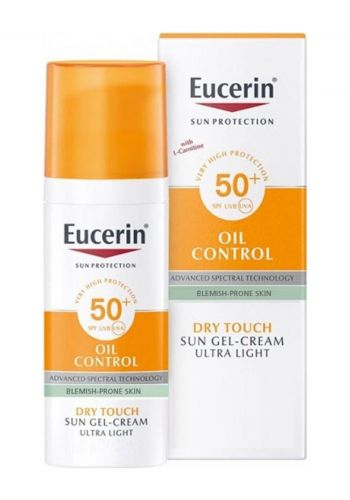 واقي شمسي للبشرة الدهنية أو المعرضة لحب الشباب  50 مل من يوسيرين Eucerin Oil Control Sun Gel Cream Sun Cream SPF50 