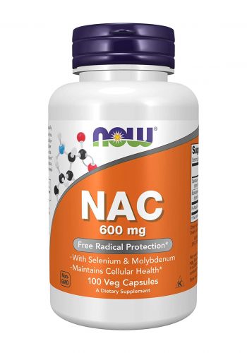 مكمل غذائي 100 كبسولة من ناو Now NAC 600 mg Dietary Supplement
