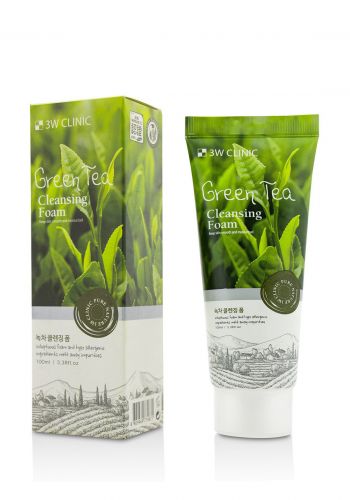 3W Clinic Green Tea Cleanser غسول للوجه بمستخلص الشاي الأخضر  