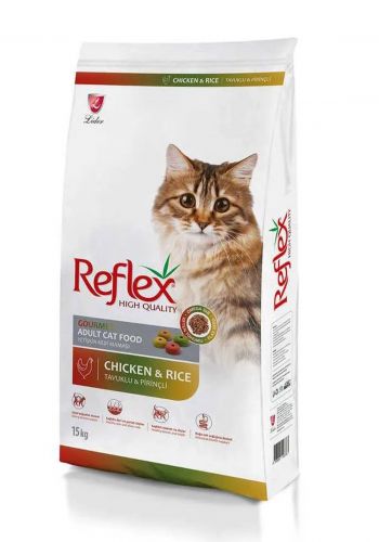 طعام جاف بنكهة الدجاج للقطط البالغة 2 كغم من ريفلكس Reflex Multi Color Adult Cat Food with Chicken