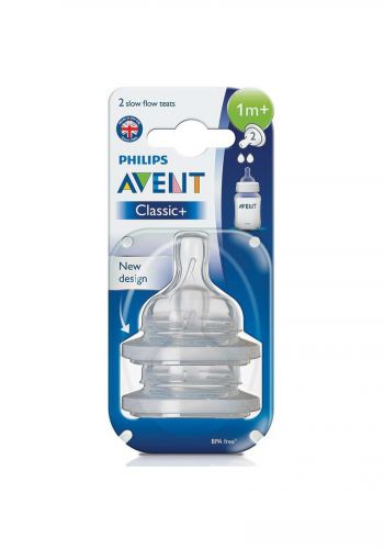 سيت رأس رضاعه أفينت للاطفال قطعتين من فليبس Avent Baby Nipple