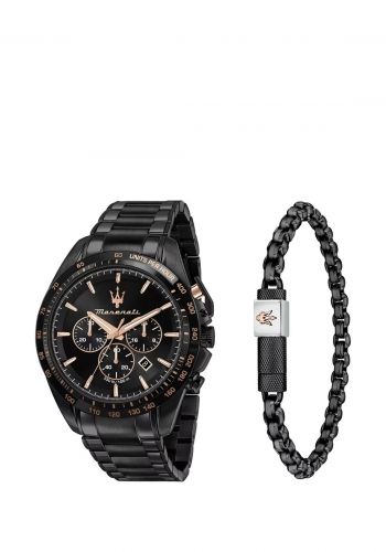ساعة رجالية مزدوجة 45 ملم من مازيراتي Maserati R8873612050  Traguardo Watch