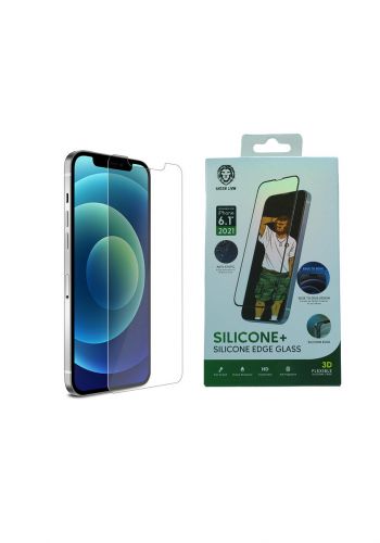 واقي شاشة لهاتف آيفون بحجم 6.1 انج  Green 3D Silicone HD Glass Screen Protector for iPhone 13 -13 Pro  
