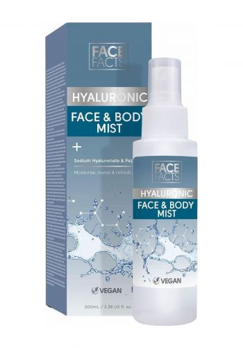مست للوجه والجسم 200 مل من فيس فاكتس Face Facts Hyaluronic Face & Body Mist
