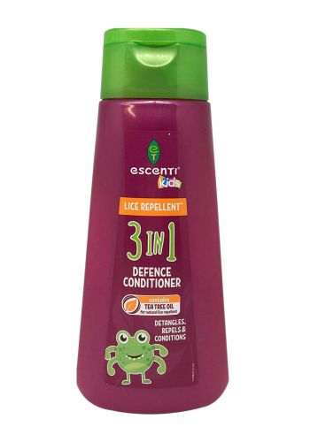 بلسم للشعر يقضي على القمل للأطفال برائحة شجرة الشاي 300 مل من اسينتي Escenti Kids Head Lice Repellent 3 in1 Defence Conditioner 
