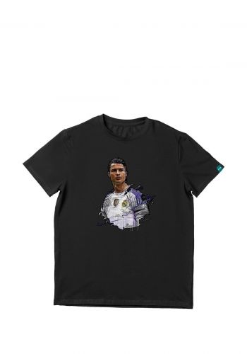 تيشيرت لكلا الجنسين اسود اللون بطبعة كرستيانو من بيتا  Beta T-Shirt
