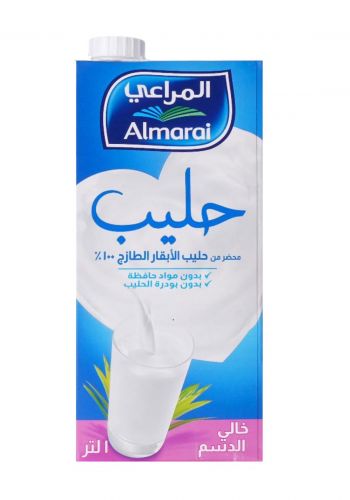 سيت حليب المراعي 1 لتر خالي الدسم  4 قطع Almarai Milk   