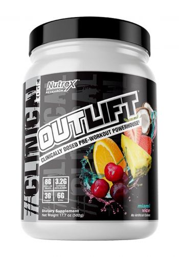 مشروب الطاقة قبل التمرين بنكهة الفواكه الاستوائية 502 غم من نوتركس ريسيرج Nutrex Research Outlift Pre Workout