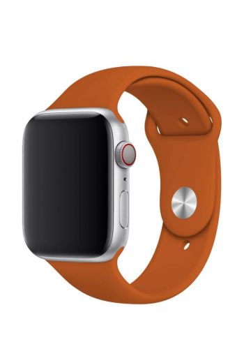 سوار سيليكون لساعة أبل Silicone Apple Watch Band -Bronze Orange