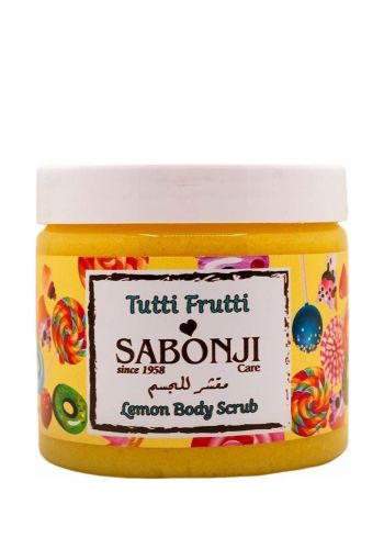 مقشر برائحة الليمون للجسم 580 غرام من صابونجي Sabonji Tutti Fruitti Lemon Body Scrub 