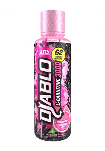 مكمل غذائي 473 مل بنكهة عصير الليمون الوردي من اي ان اس Ans Diablo Carnitine 3000 Dietary Supplement - Pink Lemonade 