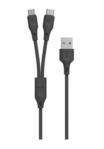 PorodoPD-21CM-BK 2 in 1 Cable Type-C / Micro USB 2.4A 1.2M – Back كابل من بورودو