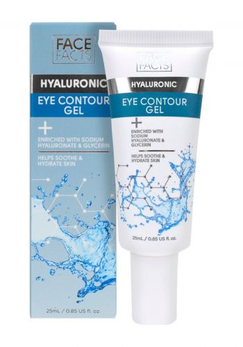 جل مرطب لمحيط العين بالهيالورونيك للبشرة الحساسة 25 مل من فيس فاكتس   Face Facts Hyaluronic Eye Contour Gel 