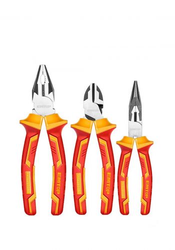 سيت كماشة (بلايس) 3 قطع من إيمتوب Emtop EPLS0331 Insulated Pliers Set
