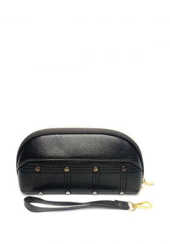 حقيبة جلد نسائية سوداء اللون Women's Black Quilted Leather Case