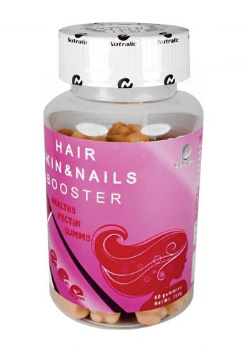  جلاتين لتقوية الشعر والاظافر 60 حبة جلاتينية من نيوتراليك Nutralic Hair Skin & Nails Booster Gummies