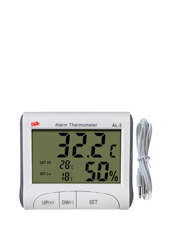 Digital Temperature AL-2 LCD Humidity Meter Clock Alarm Thermometer Hygrometer محرار الكتروني