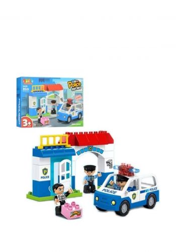 لعبة تركيب للأطفال 35 قطعة من جن دا لونك تويز Jun Da Long Toys 5428 Building Blocks: Police Patrol 