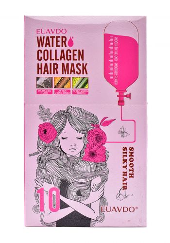 Euavdo 10 Water Collagen Hair Mask Smooth Silk قناع الشعر من يوافدو 30 مل