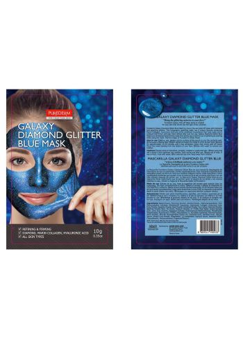 Galaxy diamond glitter blue mask