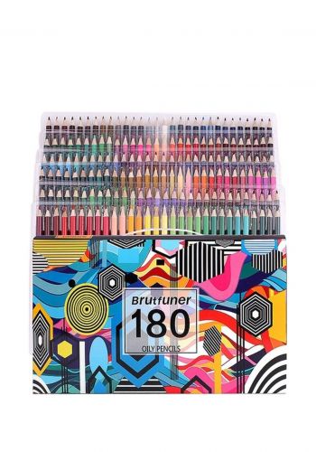 سيت أقلام تلوين زيتية 180 لون من بروتفيونر Brutfuner Oil Colored Wood Pencils Set