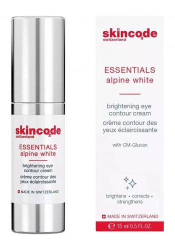 كريم تفتيح العيون 15 مل من  سكينكود Skincode Essentials Alpine White Eye Contour Cream 15ml