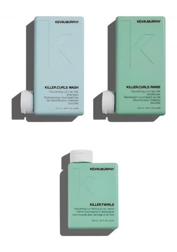 مجموعة العناية بالشعر المجعد 3 قطع (شامبو + بلسم + كريم) من كيفن مورفي Kevin Murphy Killer.Curls Wash & Rinse + Killer.Twirls 