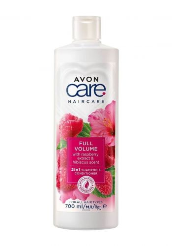 شامبو وبلسم للشعر 2 في 1 ( 700 مل ) من افون Avon Care Raspberry & Hibiscus 2 in 1 Shampoo & Conditioner 