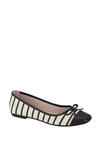 حذاء فلات نسائي باللون الاسود و البيجي من موليكا Mollica Flat Shoes