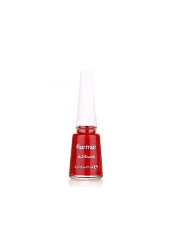 طلاء اظافر احمر اللون 11 مل درجة 128 من فلورمار Flormar Nail Enamel 128 