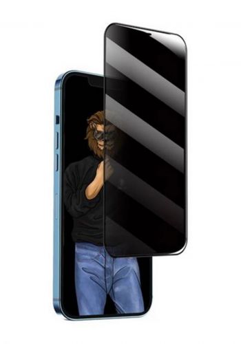 واقي شاشة الموبايل من غرين ليون Green Lion GNSGPY13MINI 9H Steve Privacy Full Glass Screen Protector for iPhone 13 Mini ( 5.4 ) - Black