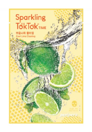 قناع ورقي بخلاصة الليمون الاخضر من بريبيرا Peripera Sparkling Toktok Time Mask Sheet