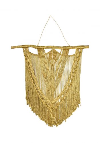 تعليقة مكرمية باللون الذهبي macrame medal